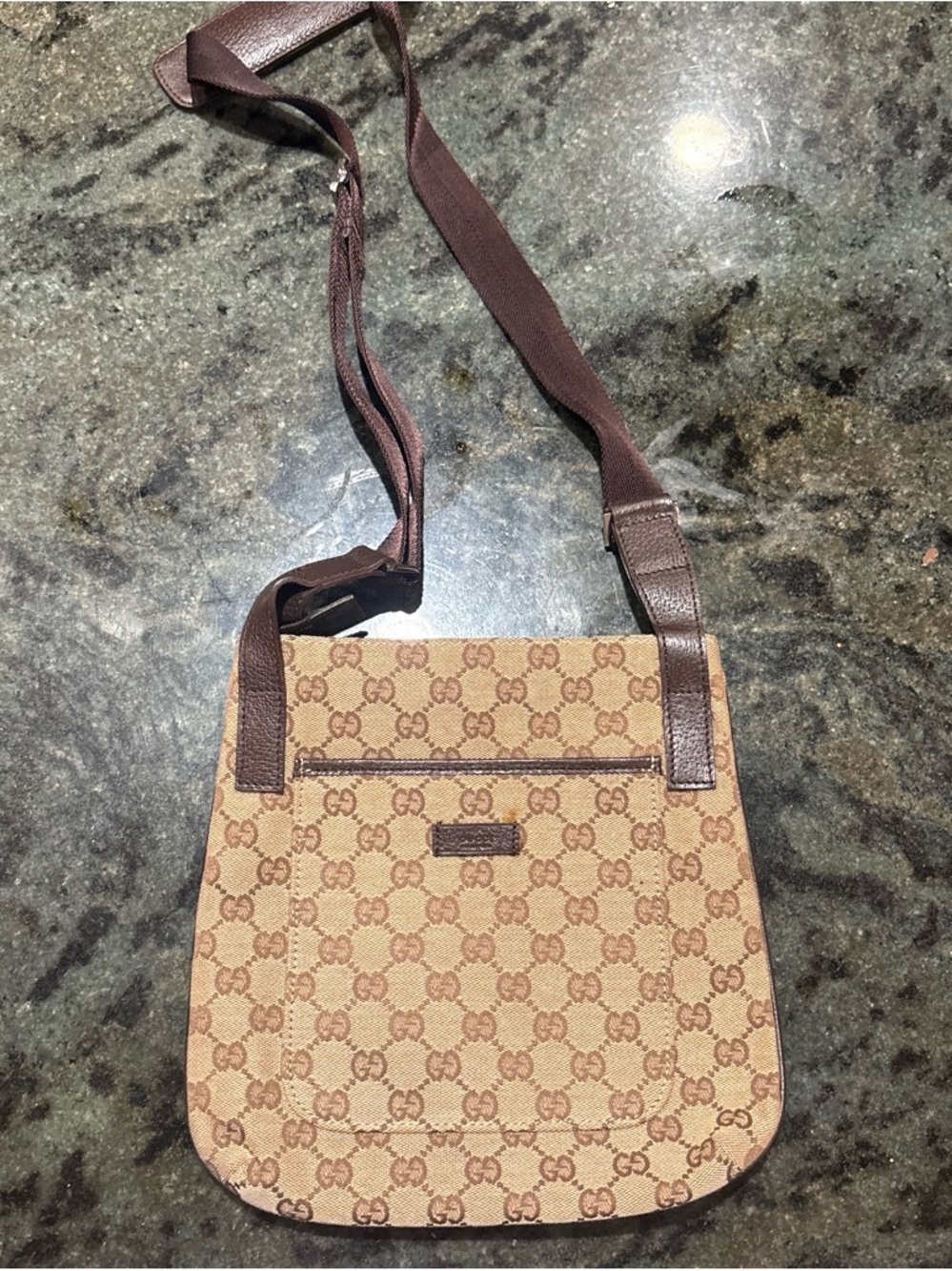 Gucci Beige/Brown GG Canvas Messenger Bag